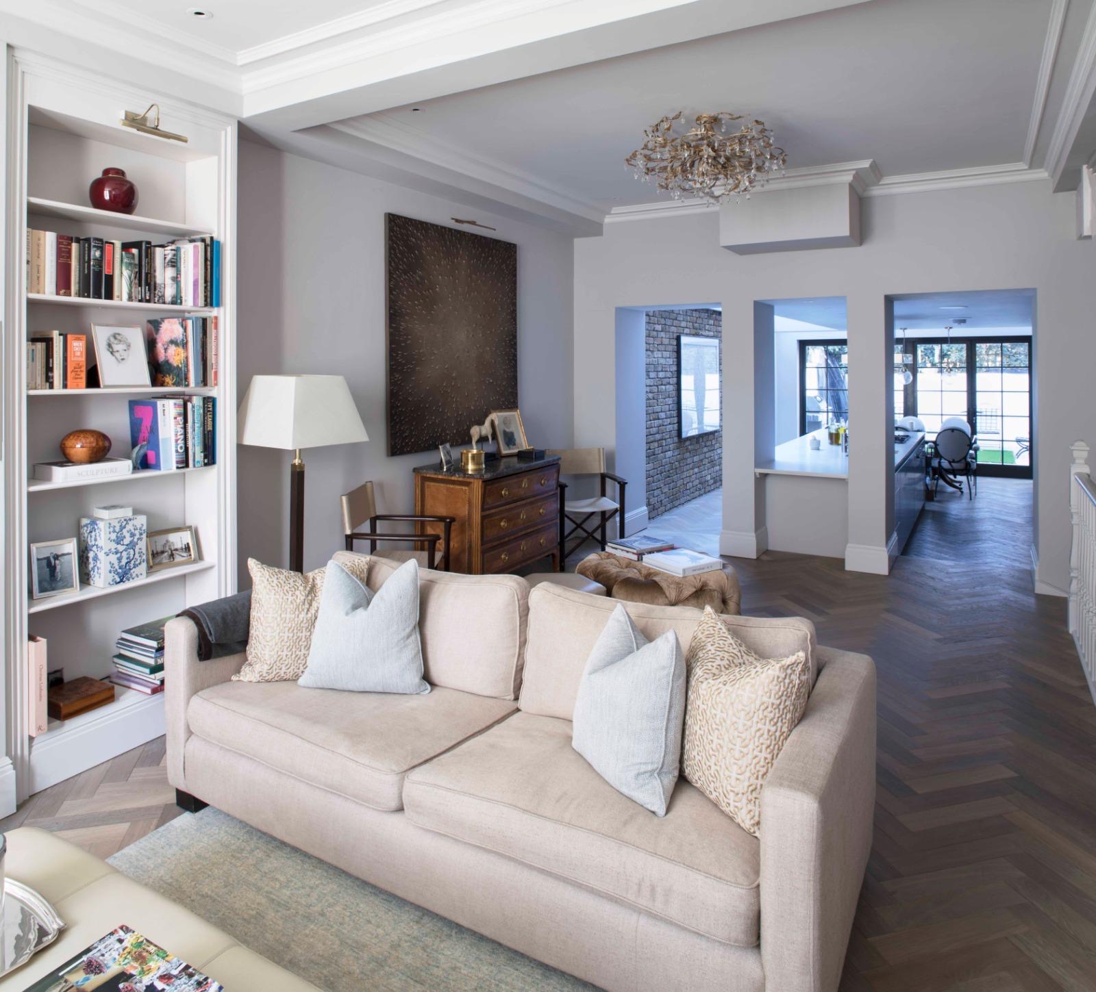 Foskett Road — Sitting room & library shelving