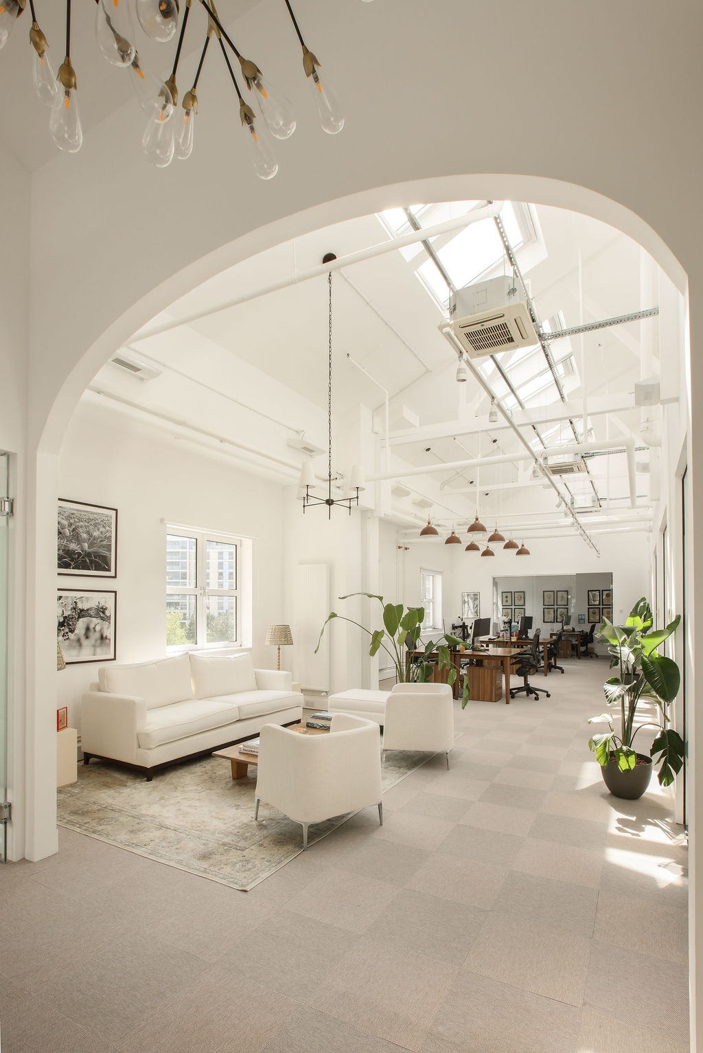 The London Office — Arrival through the arch